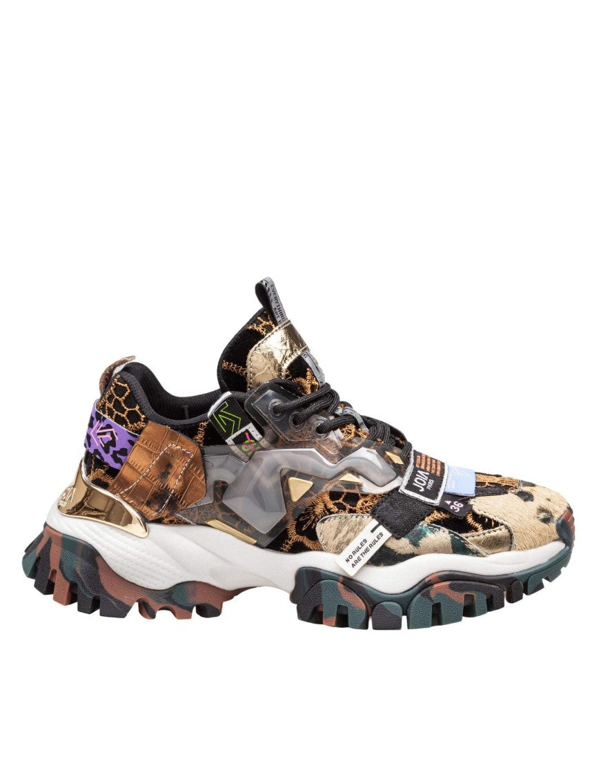 Joia Sneakers In Mix Di Materiali Multicolor