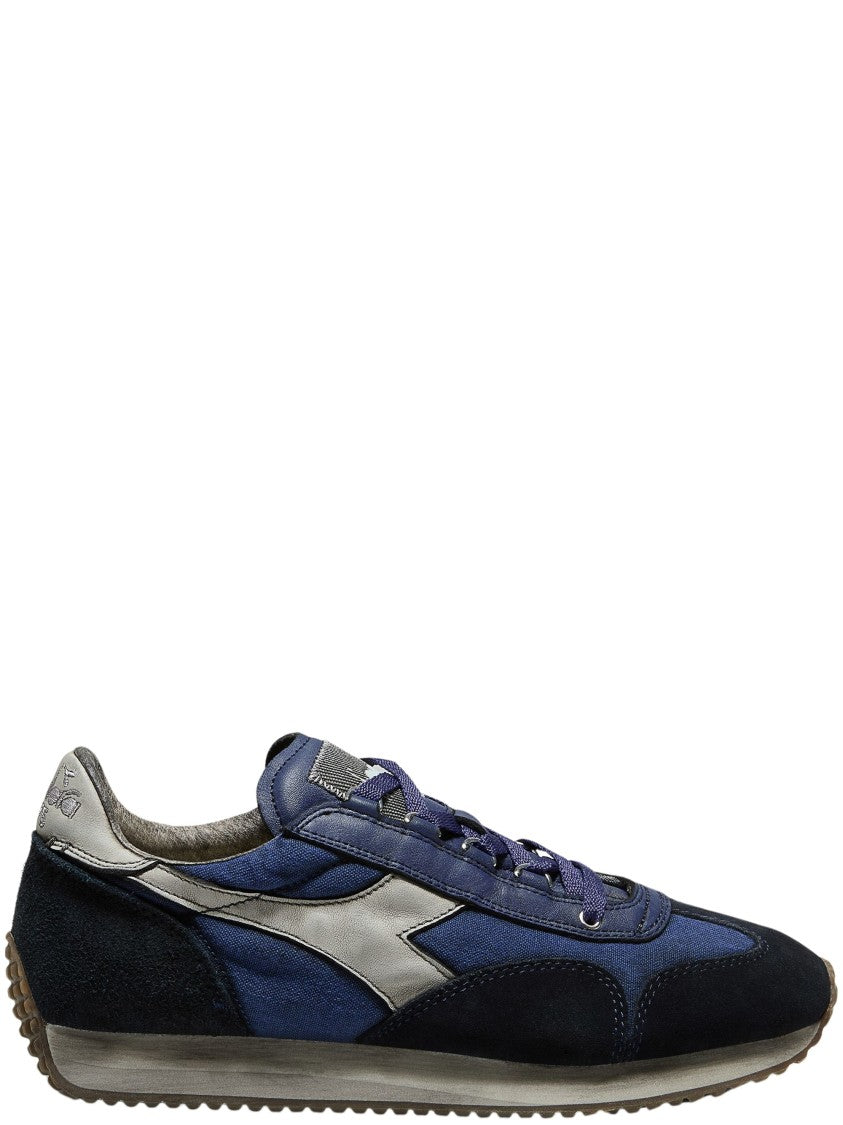 Diadora Navy Blue Black Equipe Dirty Silver Accent Sneakers
