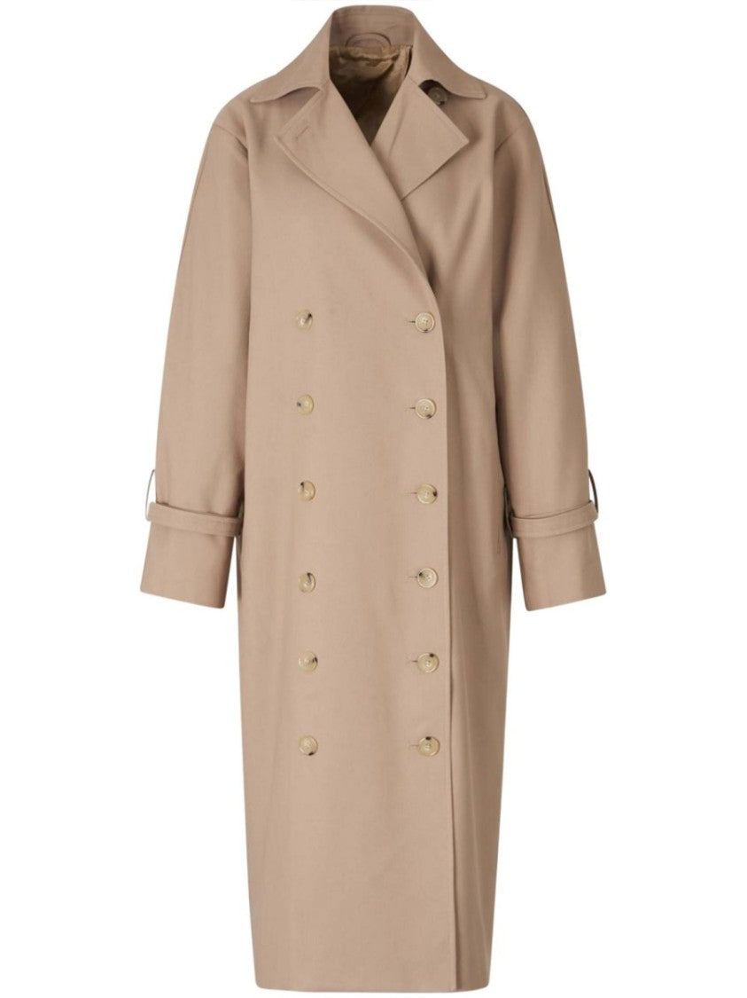 Totême Organic Cotton-Blend Double-Breasted Trench Coat