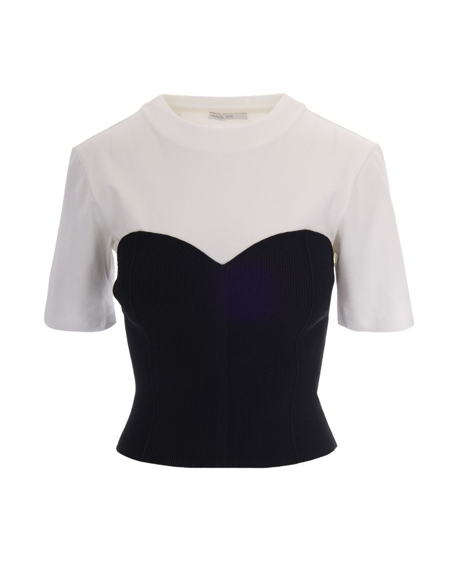 Patrizia Pepe Patrizia Pepe Bustier Knit T-Shirt