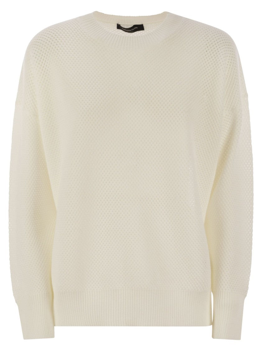 Fabiana Filippi Crew-Neck Sweater In Wool And Cotton