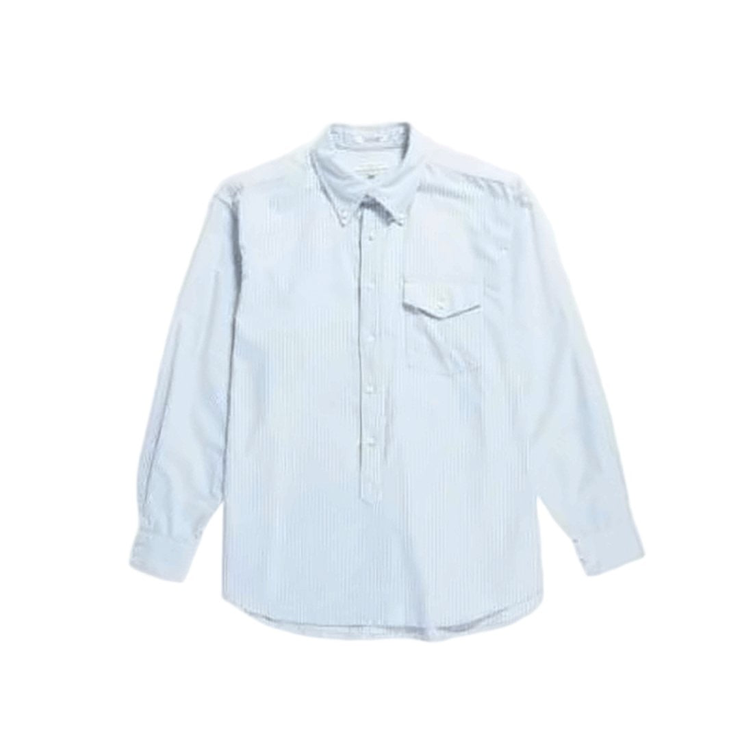 Engineered Garments Long Sleeve Button-Down Shirt With Vertical Stripe Design