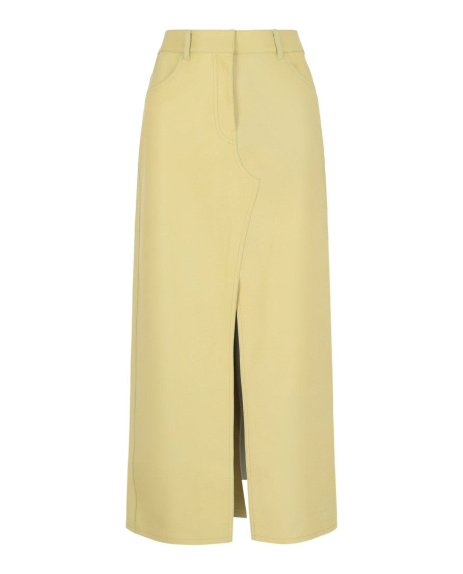 Givenchy Leather Pencil Skirt With Front Split