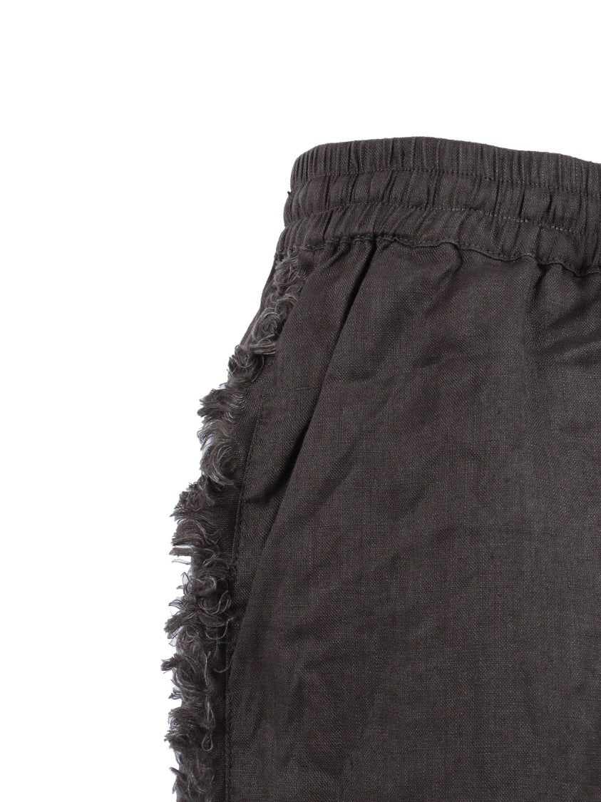 P.A.R.O.S.H. Relaxed Frayed Linen Shorts