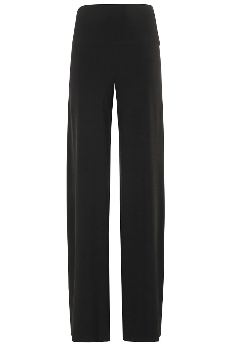 Norma Kamali High-Waisted Wide-Leg Pants With Fluid Motion