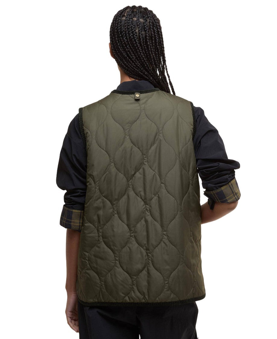 Barbour Quilted Green Sleeveless Vest