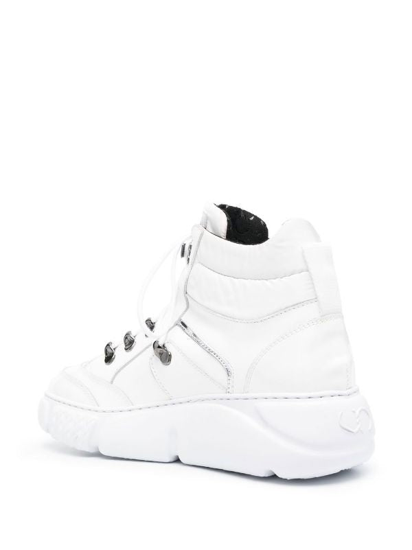 Casadei Modern White Leather Ankle Boots With Padded Collar