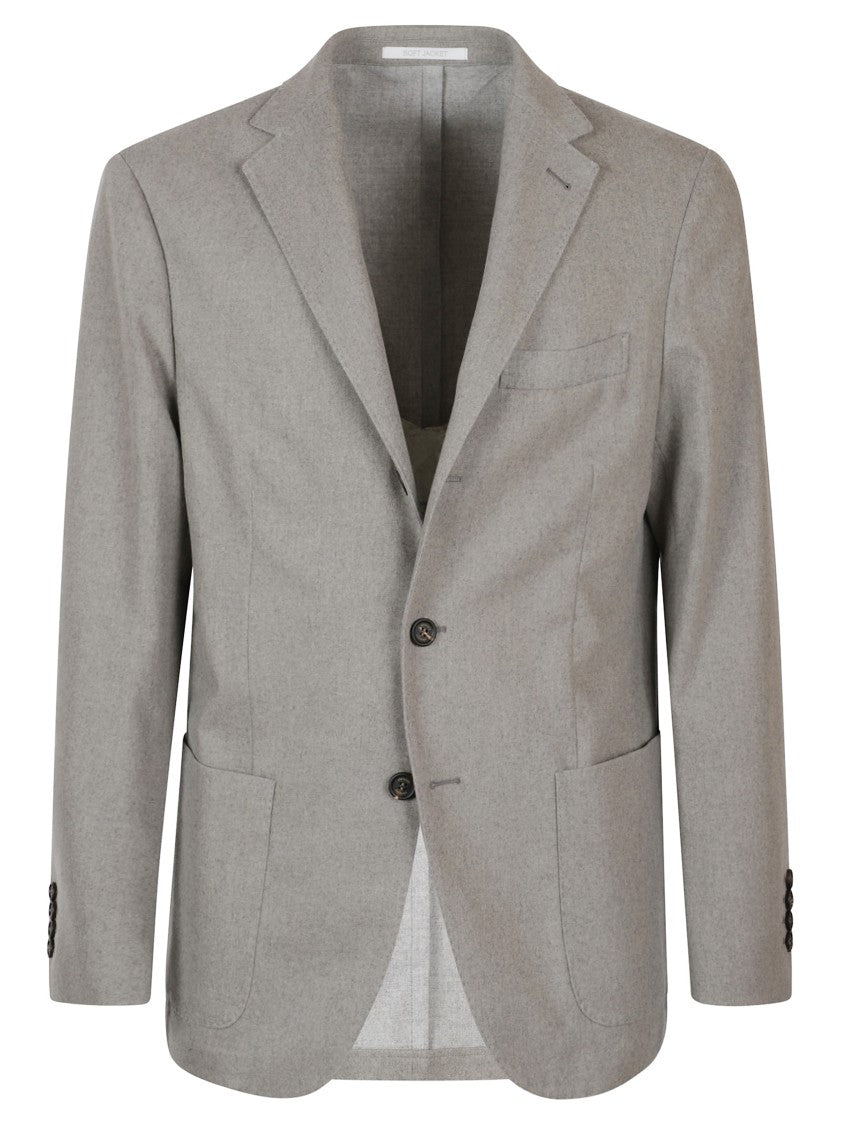 Eleventy Beige Tailored Jacket With Notch Lapels