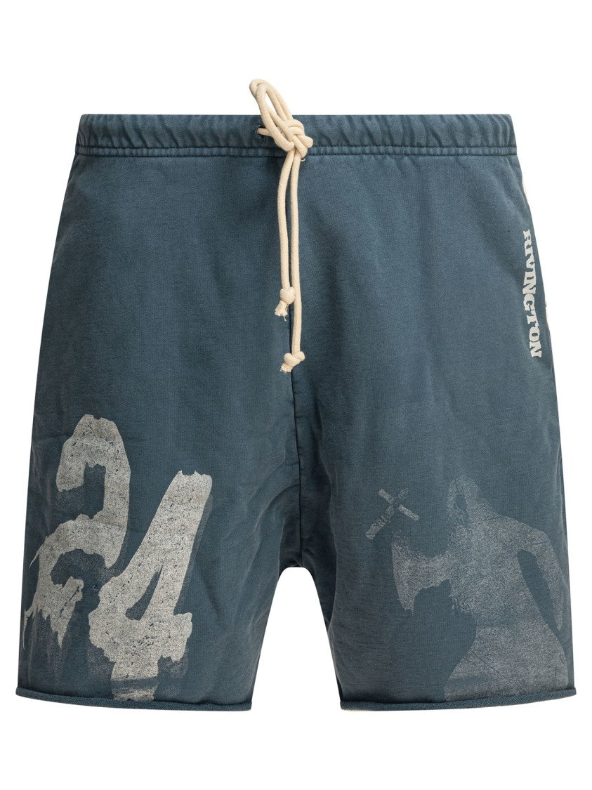 Rrr123 Washed Blue Bermuda Shorts