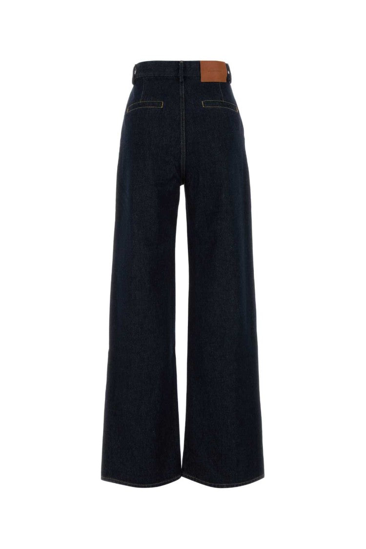 Loulou Studio Midnight Blue Denim Attu Wide-Leg Jeans