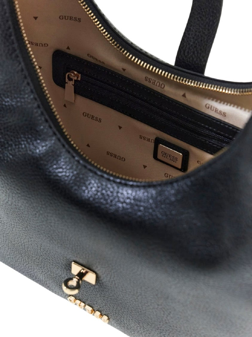 Guess Faux Leather Zip Shoulder Bag