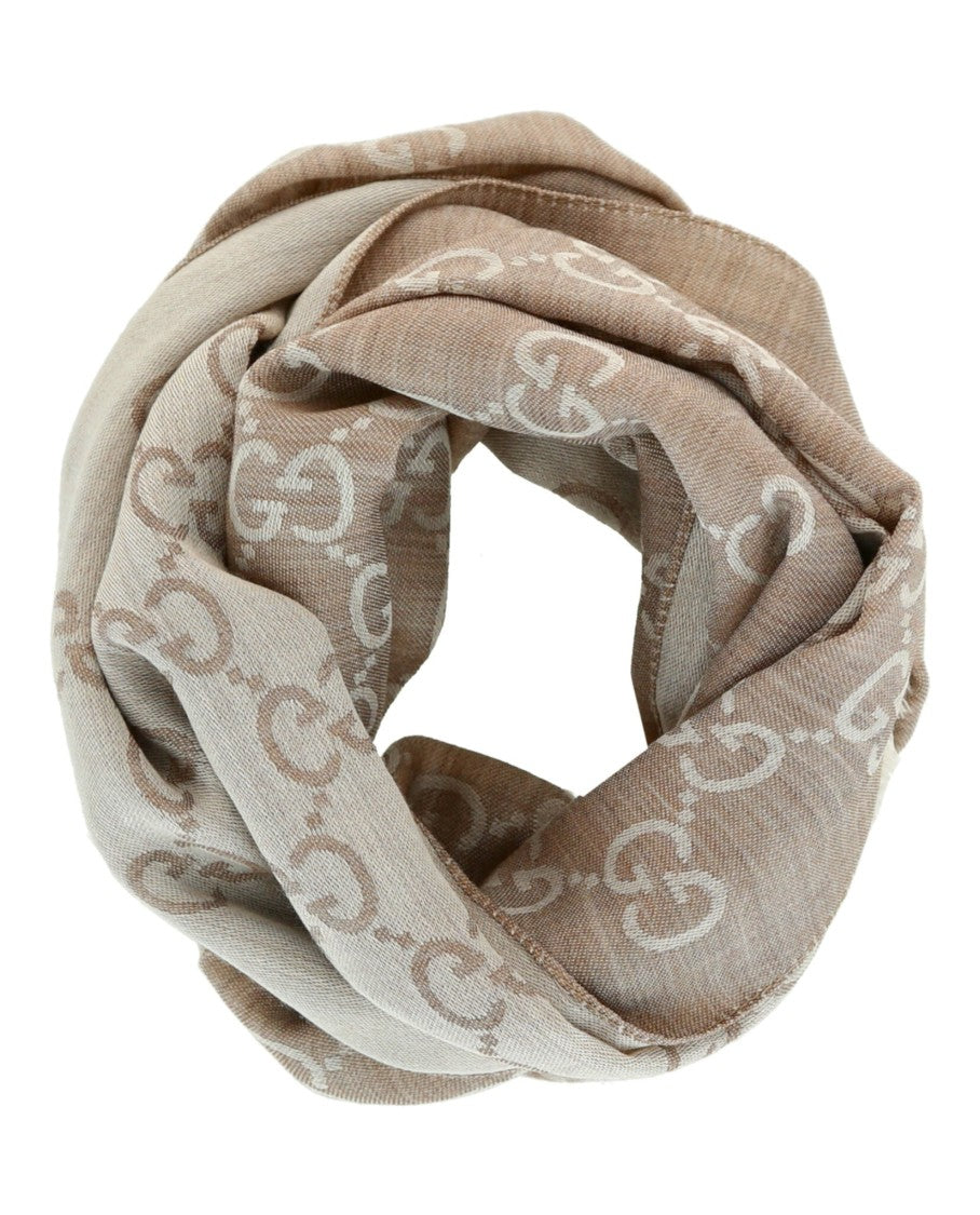 Gucci Gucci Logo Scarf With Fringe Trim