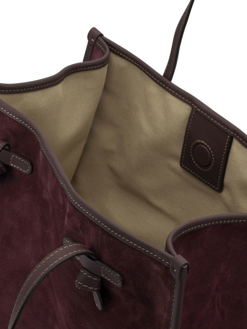 Gianni Chiarini Bordeaux Suede Leather Handbag