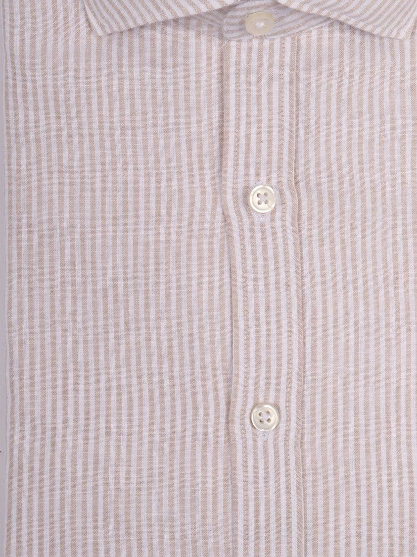 Sartoria Del Campo-Sonrisa Vertical Stripe Classic Casual Shirt