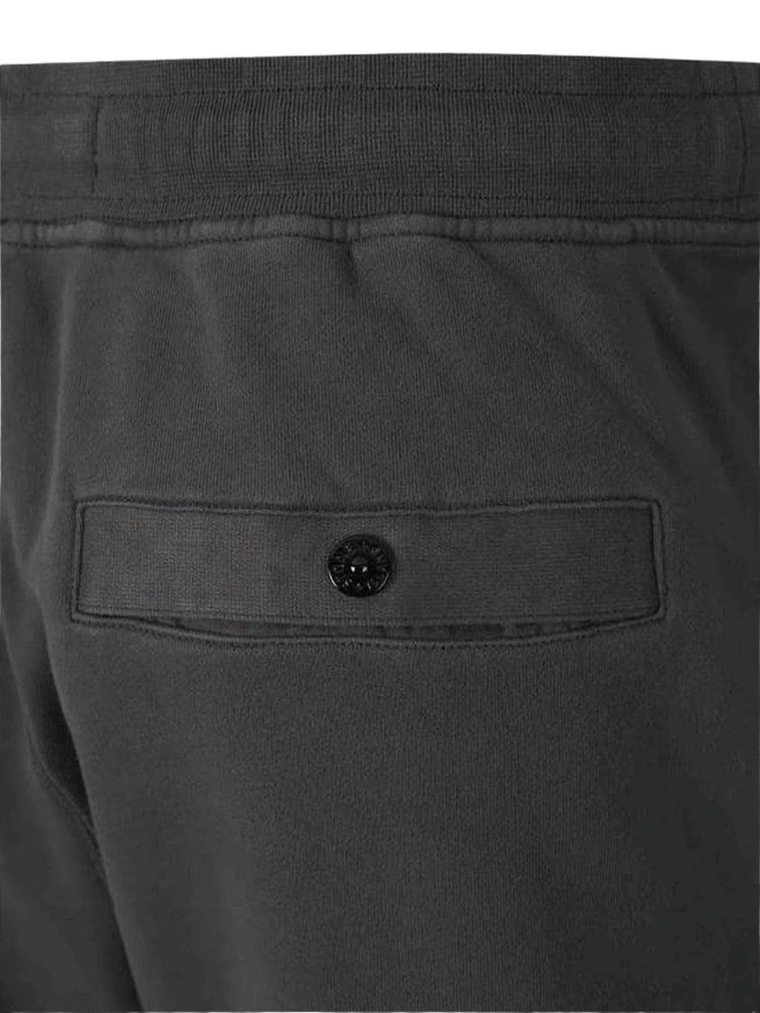 Stone Island Comfort-Fit Dark Grey Cotton Shorts