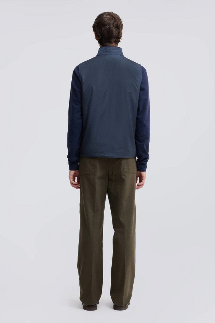Aspesi Navy Vernes Polyamide Zip-Front Gilet