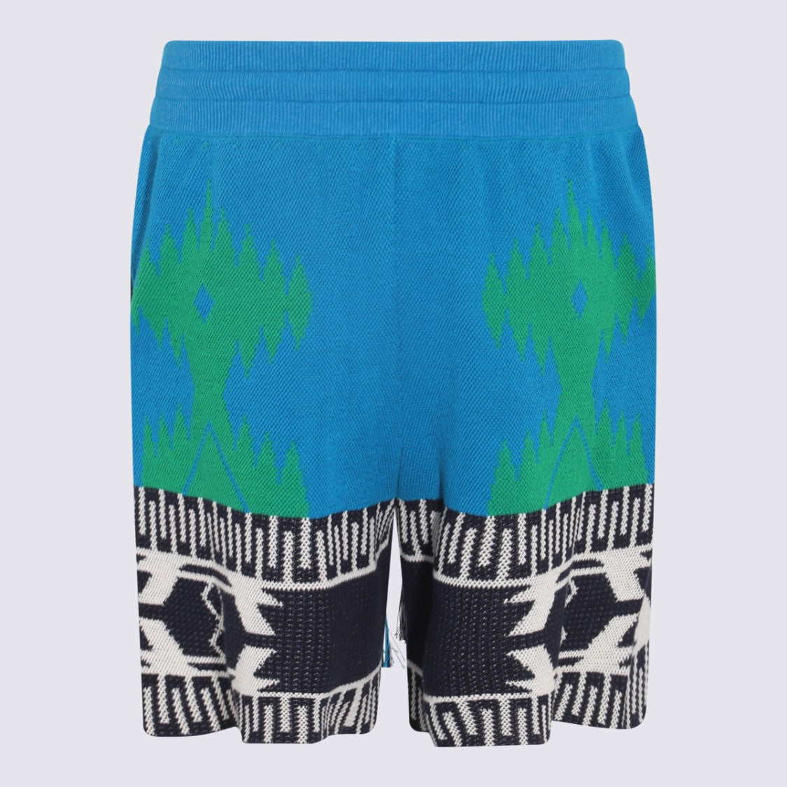 Alanui Geometric And Tribal-Inspired Men's Shorts With Braided Drawstring