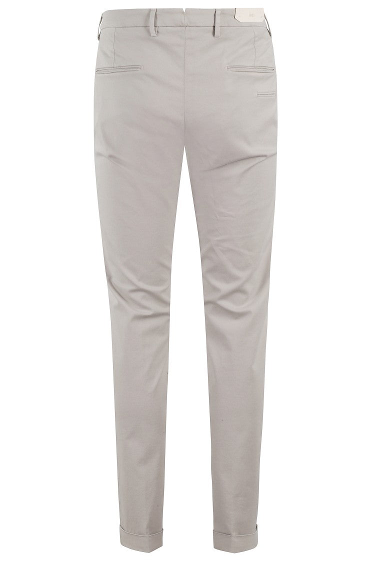 Briglia Tapered Sand Tricotina Pants With Front Zip Closure