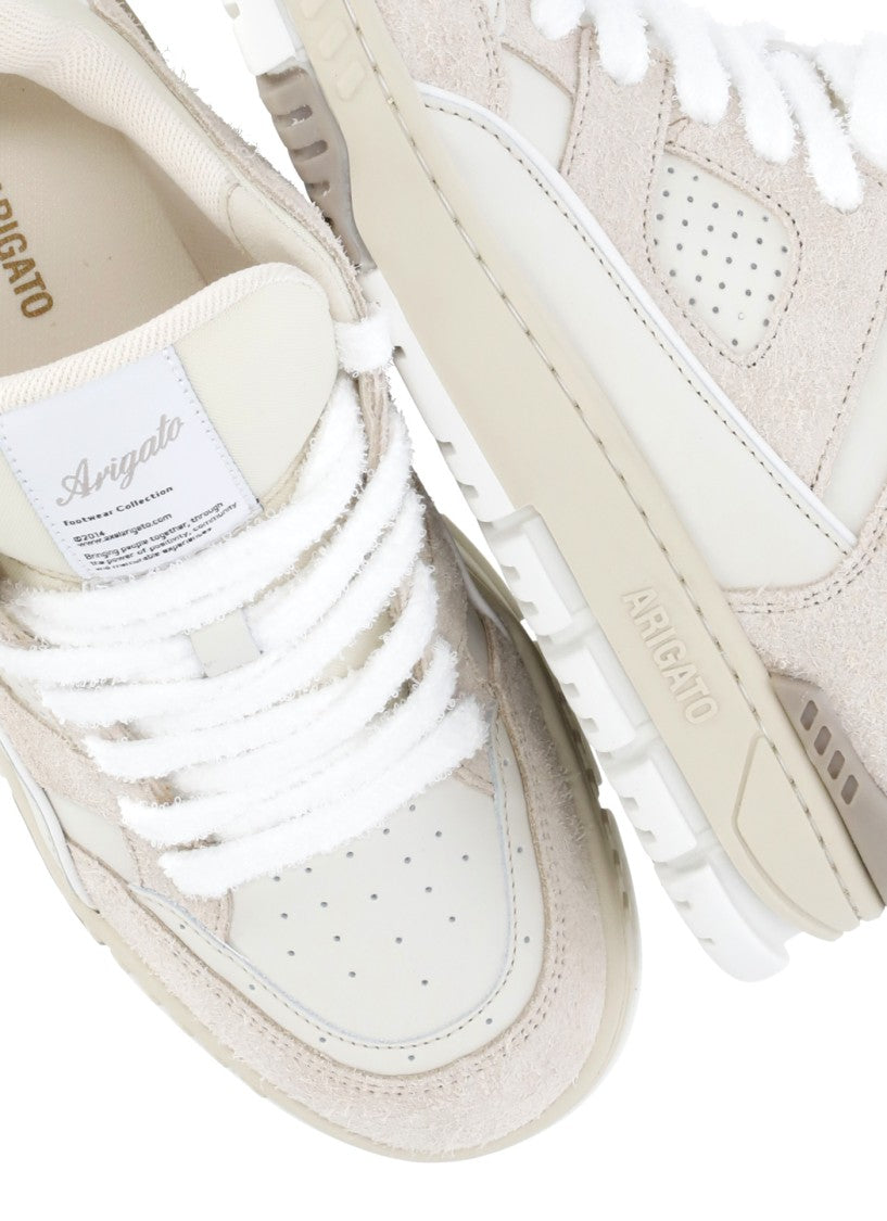 Axel Arigato Beige Smooth Leather And Tech Fabric Breathable Sneakers