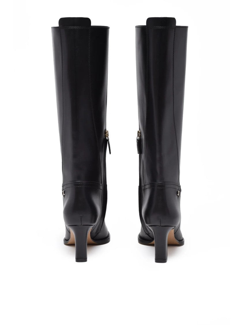 Salvatore Ferragamo Black Leather Torris Boots