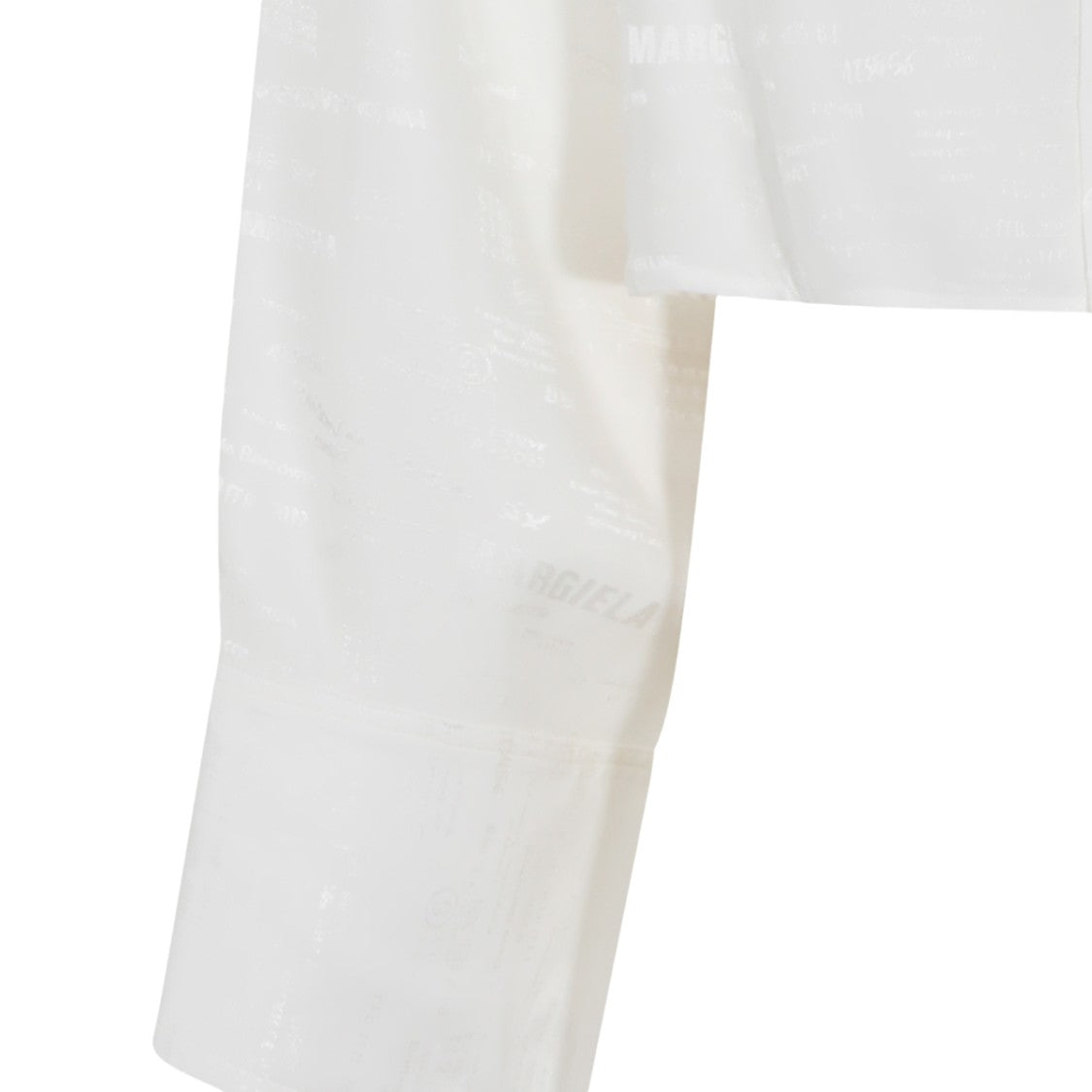 Mm6 By Maison Margiela Cropped Long-Sleeved Shirt With Classic Collar