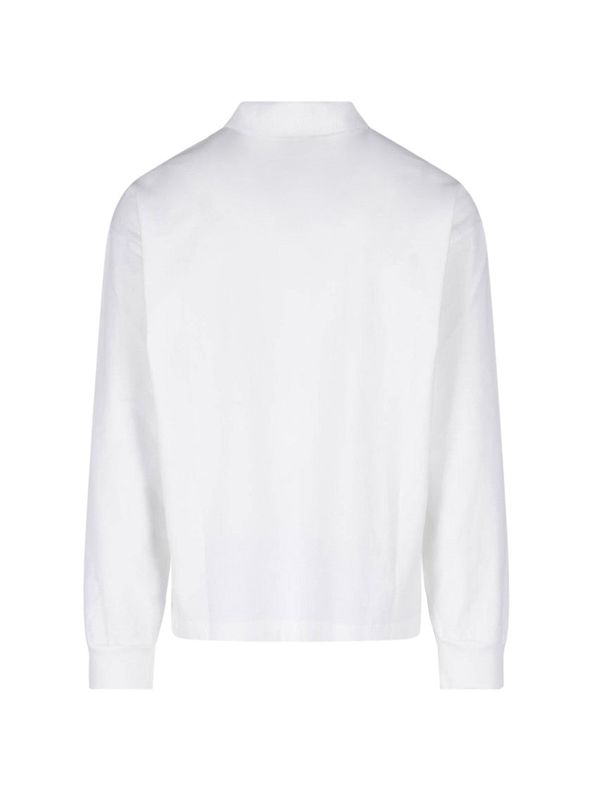 A.P.C. White Cotton Long-Sleeve Logo T-Shirt