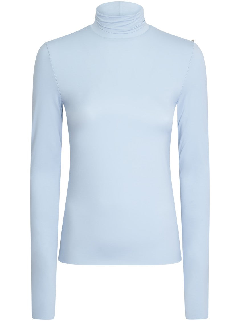Max Mara Fitted Clear Blue Sweater With Smooth Silhouette