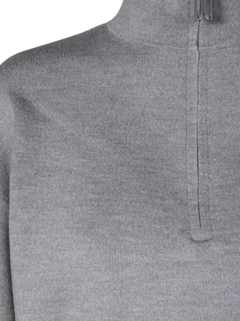 Victoria Beckham Fitted Zip-Up Top With High Collar