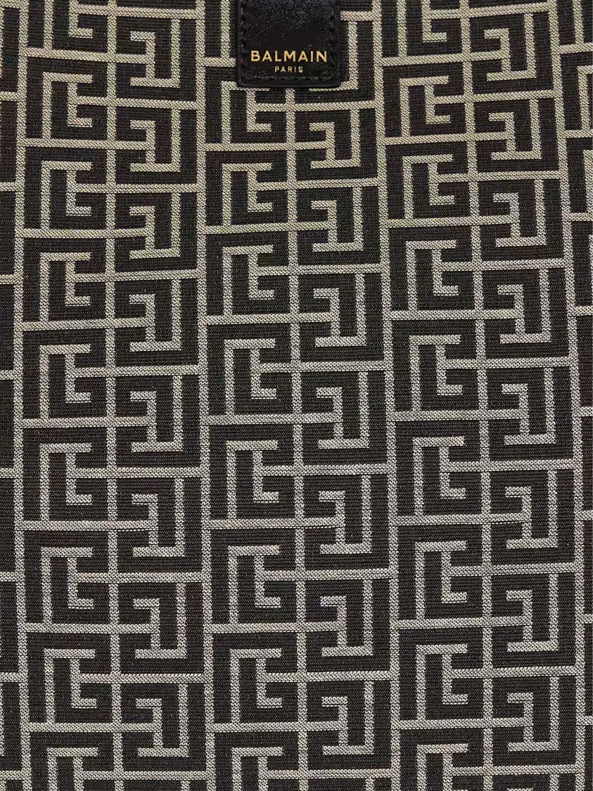 Balmain Large Geometric Maze Pattern Tote Bag