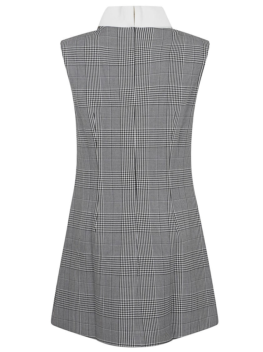 Self-Portrait Sleeveless Prince Of Wales Check Mini Dress