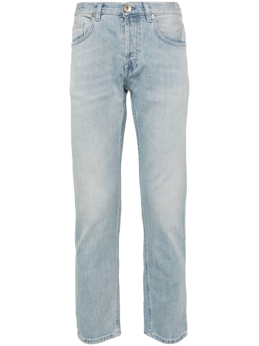 Eleventy Straight Leg Jeans With Five-Pocket Design