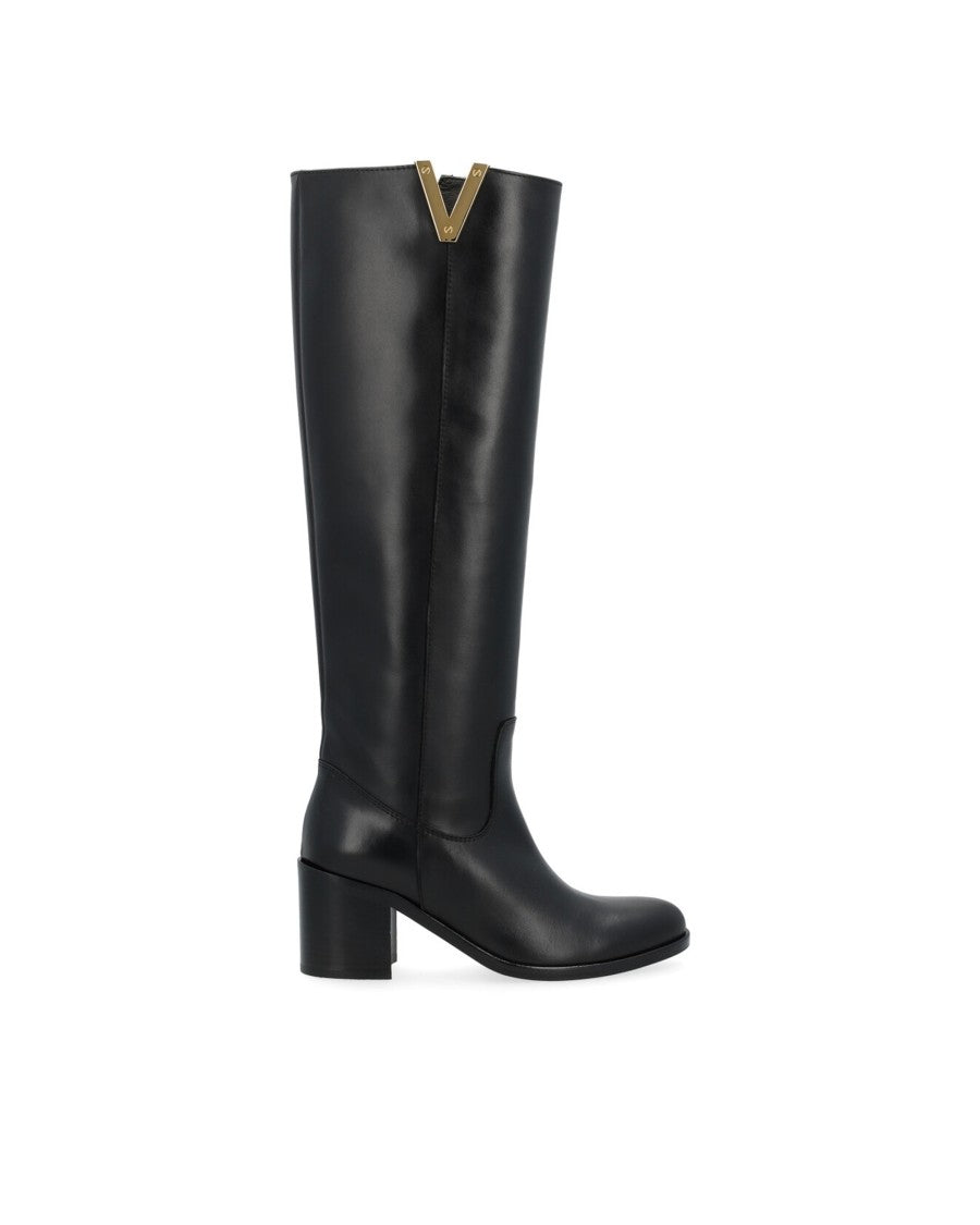 Via Roma 15 Santa Monica Tall Boots With Gold Detail