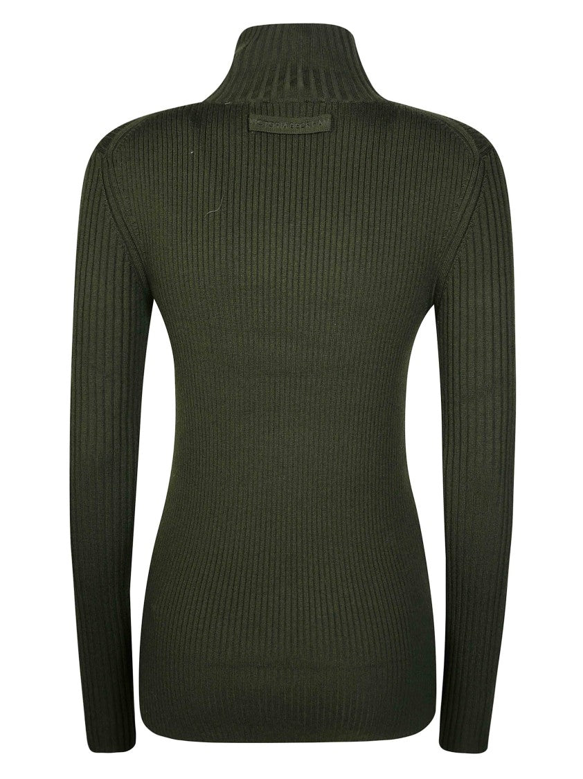 Victoria Beckham Ribbed High-Neck Sweater