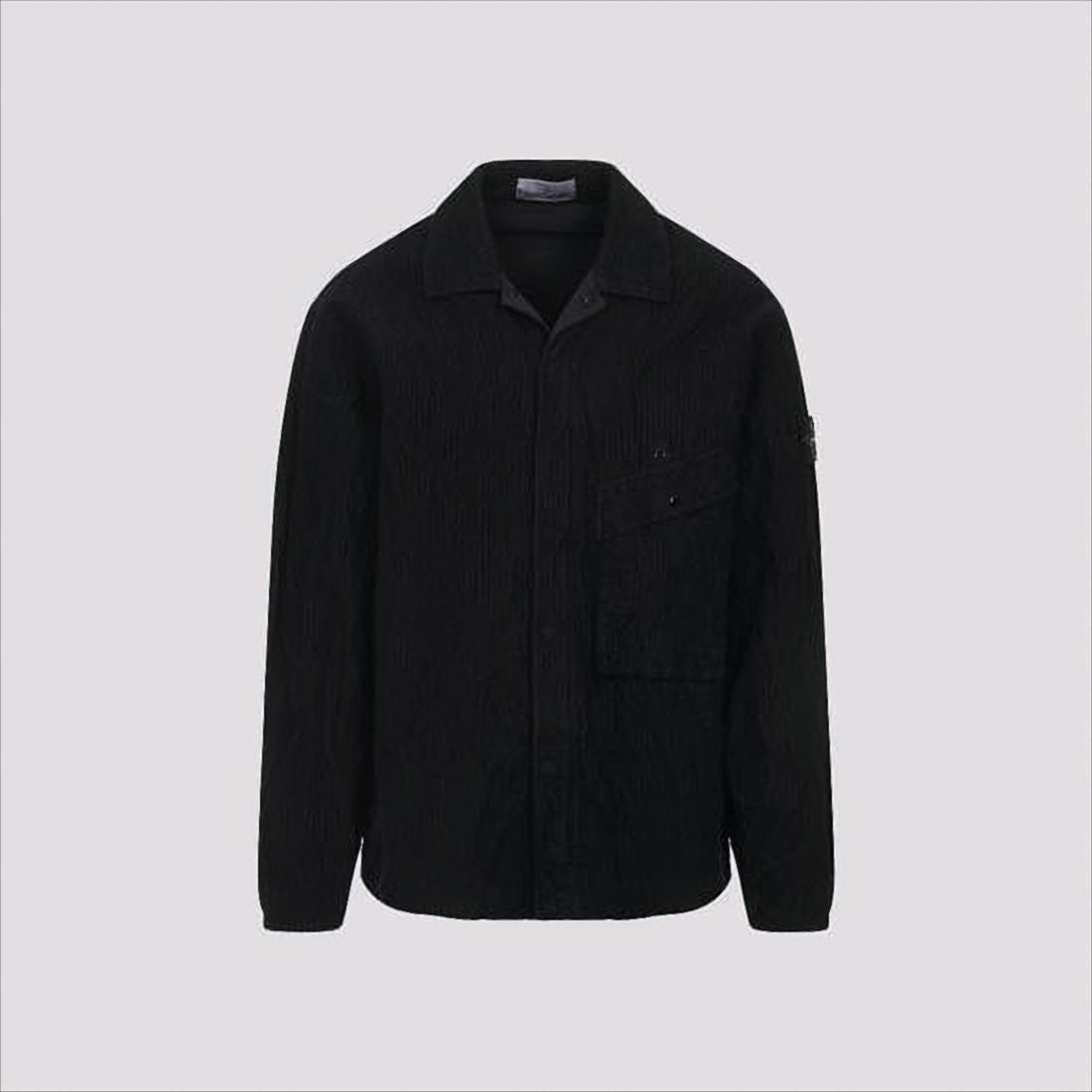 Stone Island Textured Black Casual Jacket