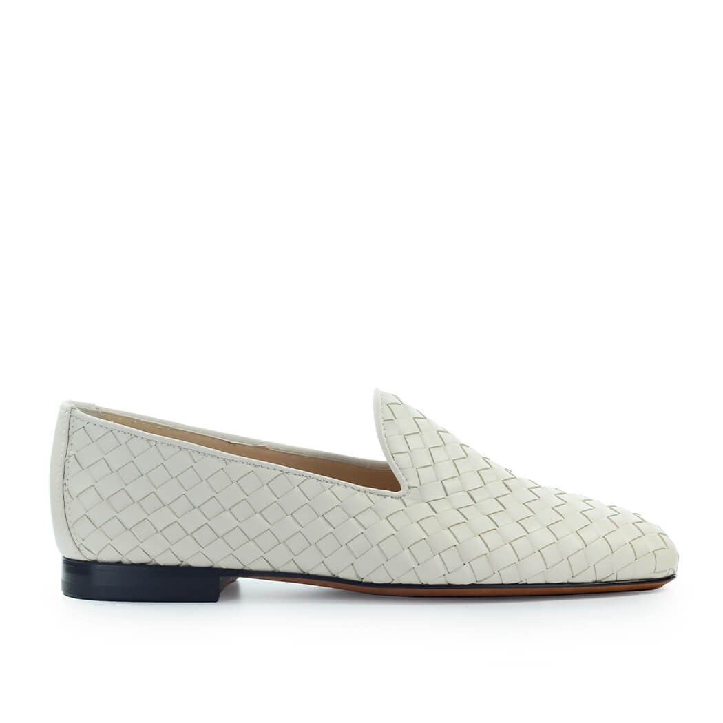 Doucal's Cream Woven Loafer