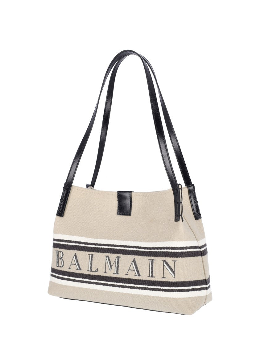 Balmain Structured White Bag With Minimalist Design