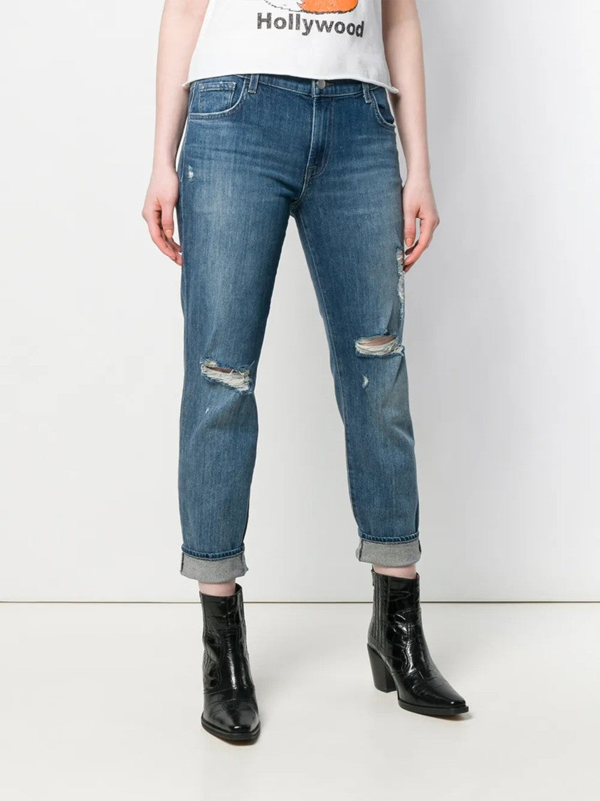 J Brand Blue Johnny Mid-Rise Jeans