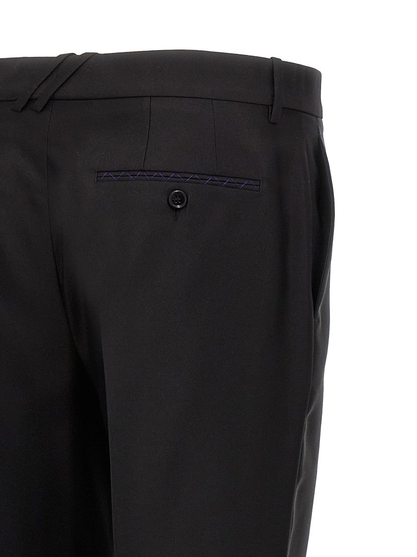 Burberry Tailored Trousers With Ironed Crease And Logo Detail