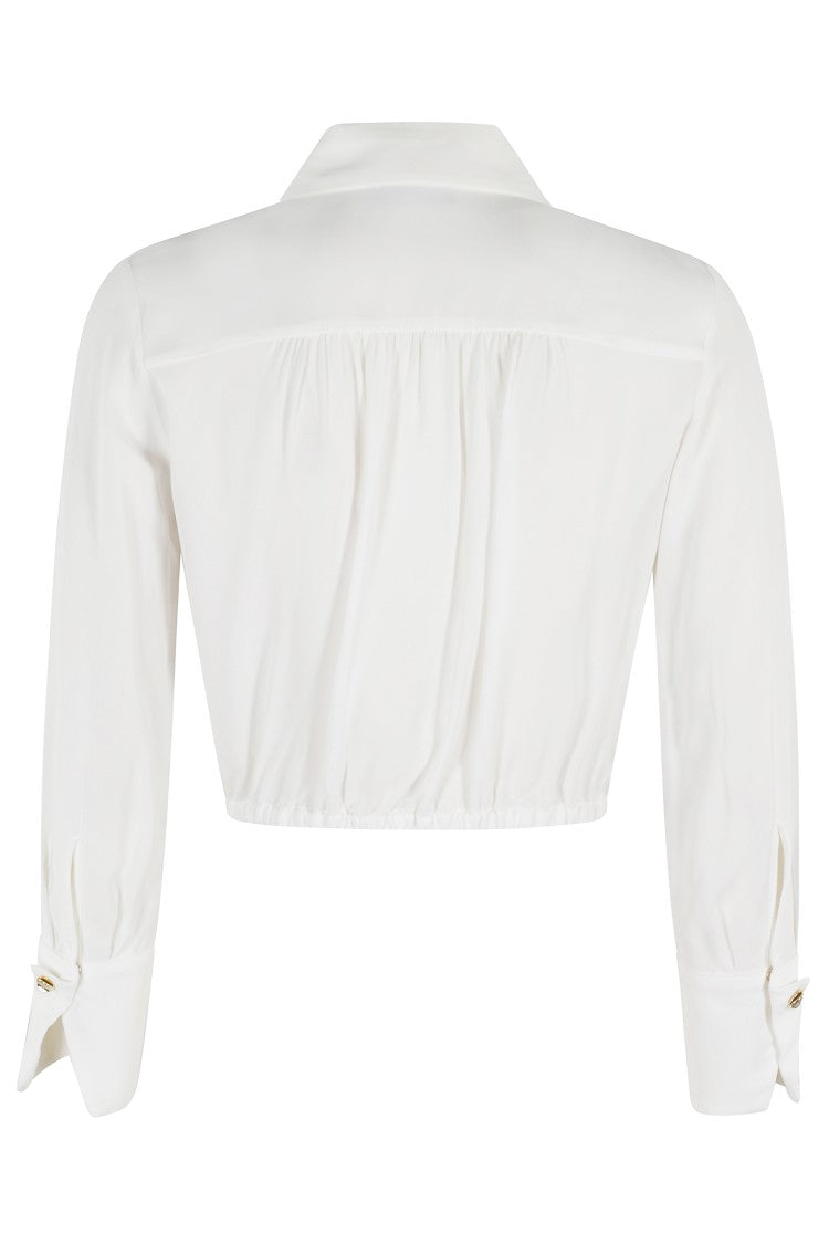 Elisabetta Franchi Ivory Georgette Shirt