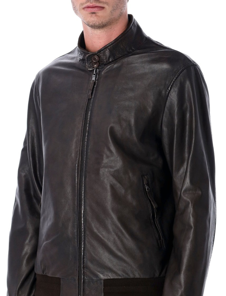 Sword Leather Biker Jacket