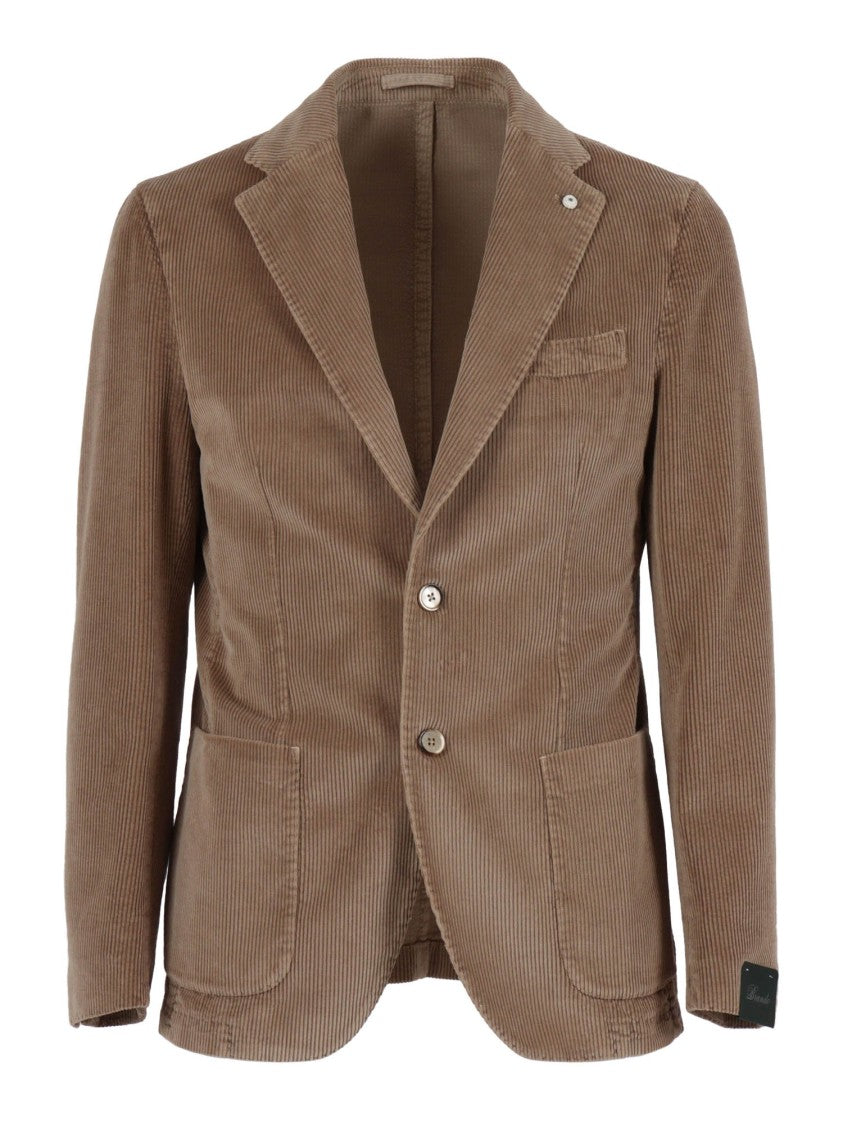 Brando-Lubiam Tailored Corduroy Jacket With Classic Lapel And Structured Silhouette