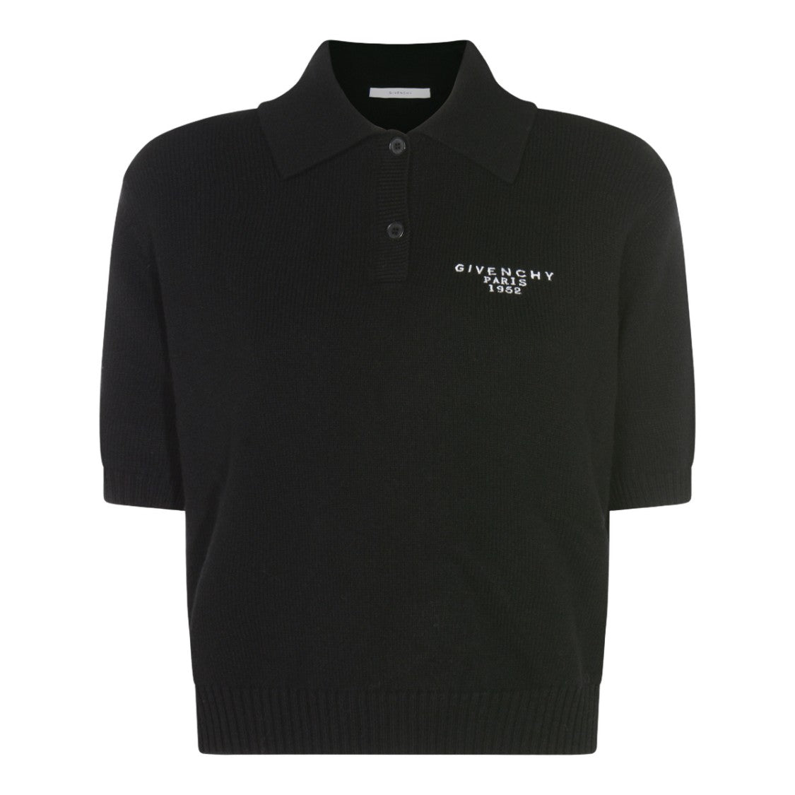 Givenchy Short-Sleeved Knit Top With Classic Polo Collar