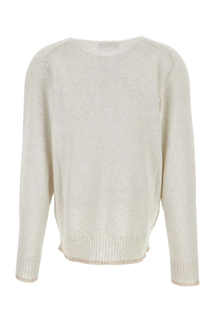 Lorena Antoniazzi Classic White Sweater With Design
