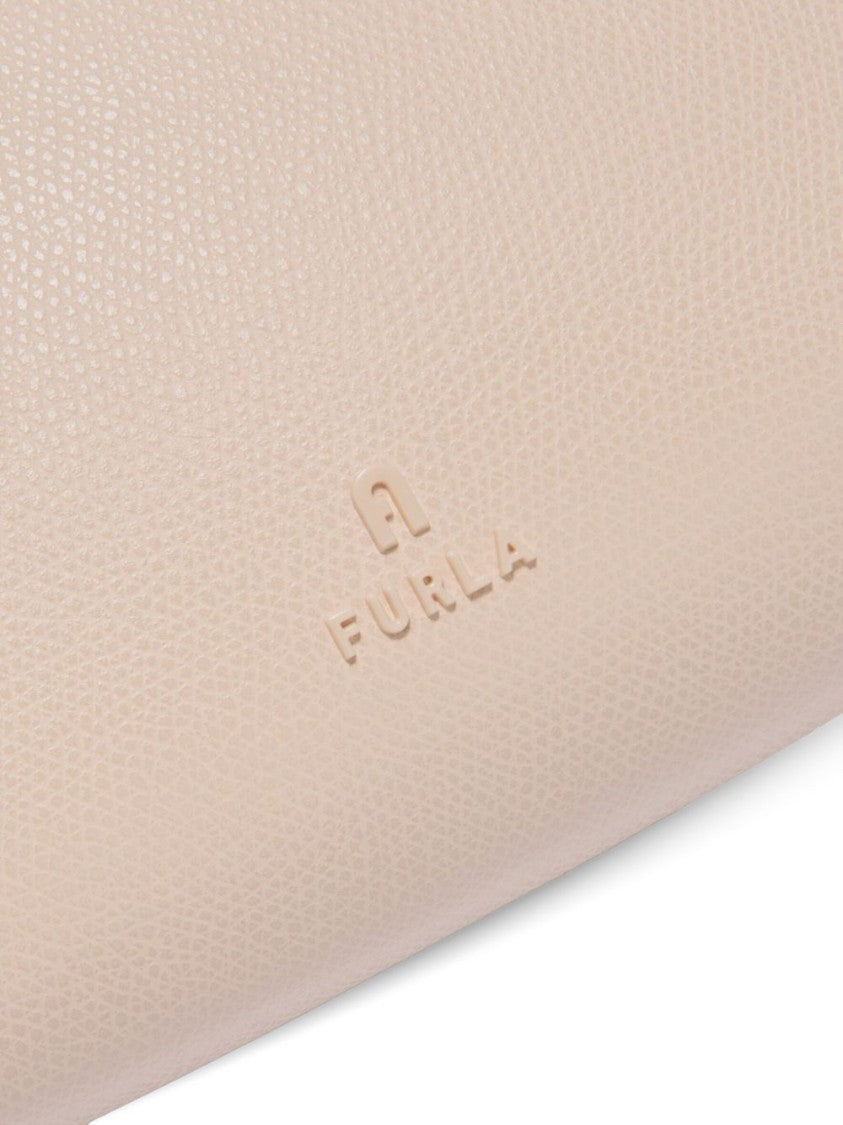 Furla Minimalist Structured Leather Bag With Chain Strap