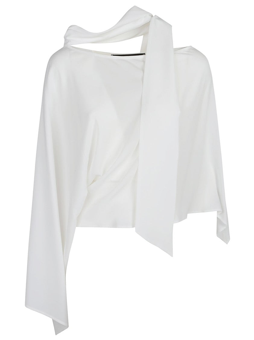 Federica Tosi One Shoulder Acetate Blend Blouse