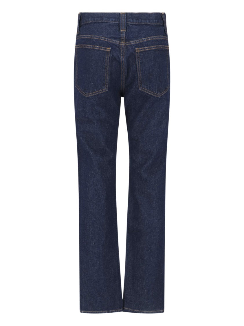 Khaite Dark Blue Farley Straight-Leg Denim Jeans