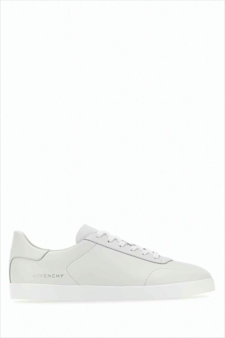 Givenchy White Calfskin Low-Top Sneakers With Minimalist Design