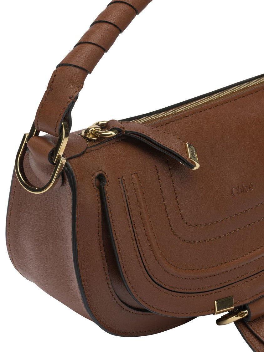 Chloé Compact Shoulder Bag With Saddle Stitching