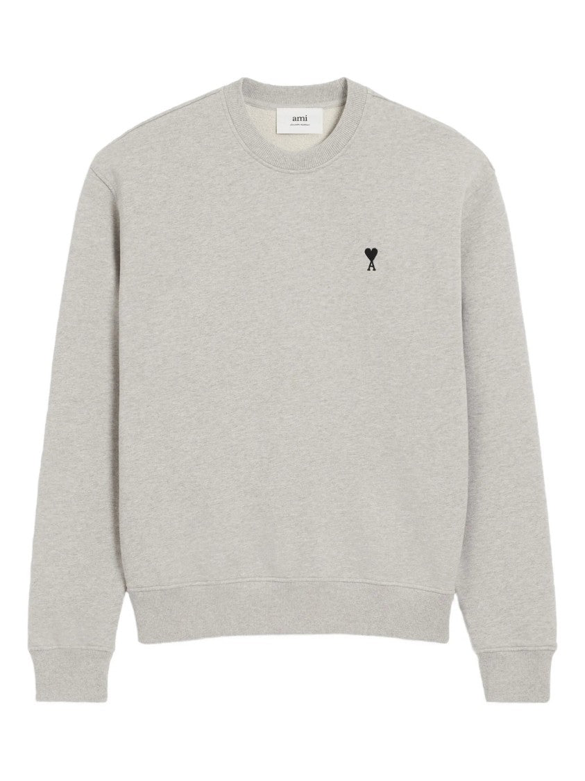 Ami Crew Neck Ash Grey Sweatshirt