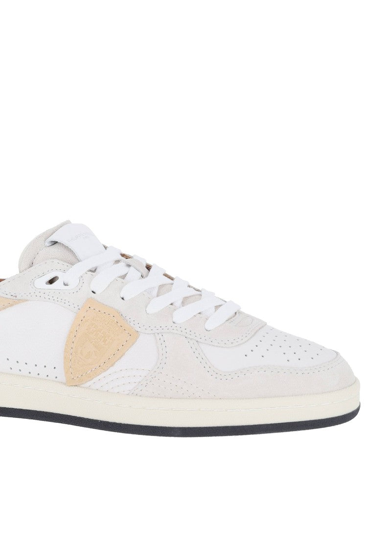 Philippe Model Pigalle Leather And Suede Brown Heel Sneakers